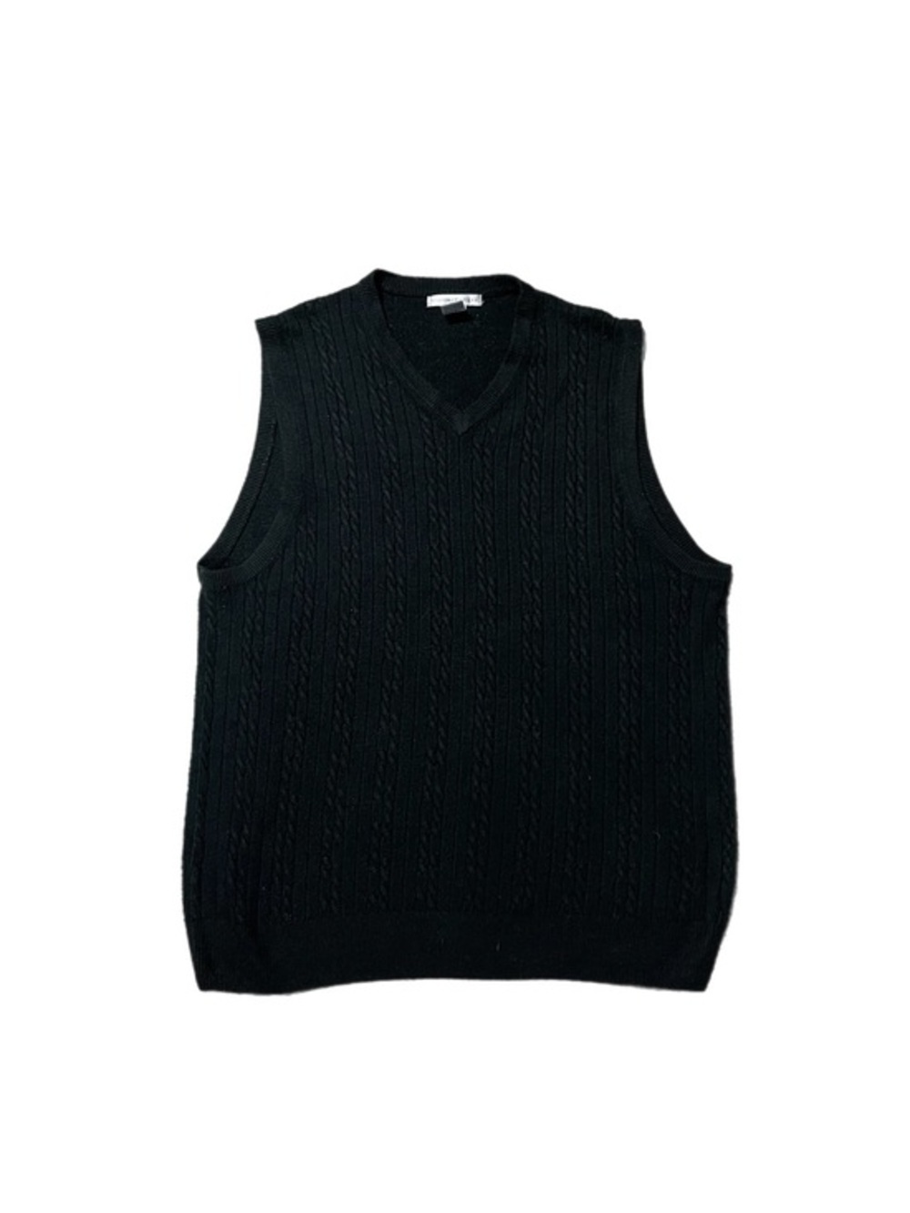 Vintage 90s Geoffrey Beene Cable Knit Sweater Vest